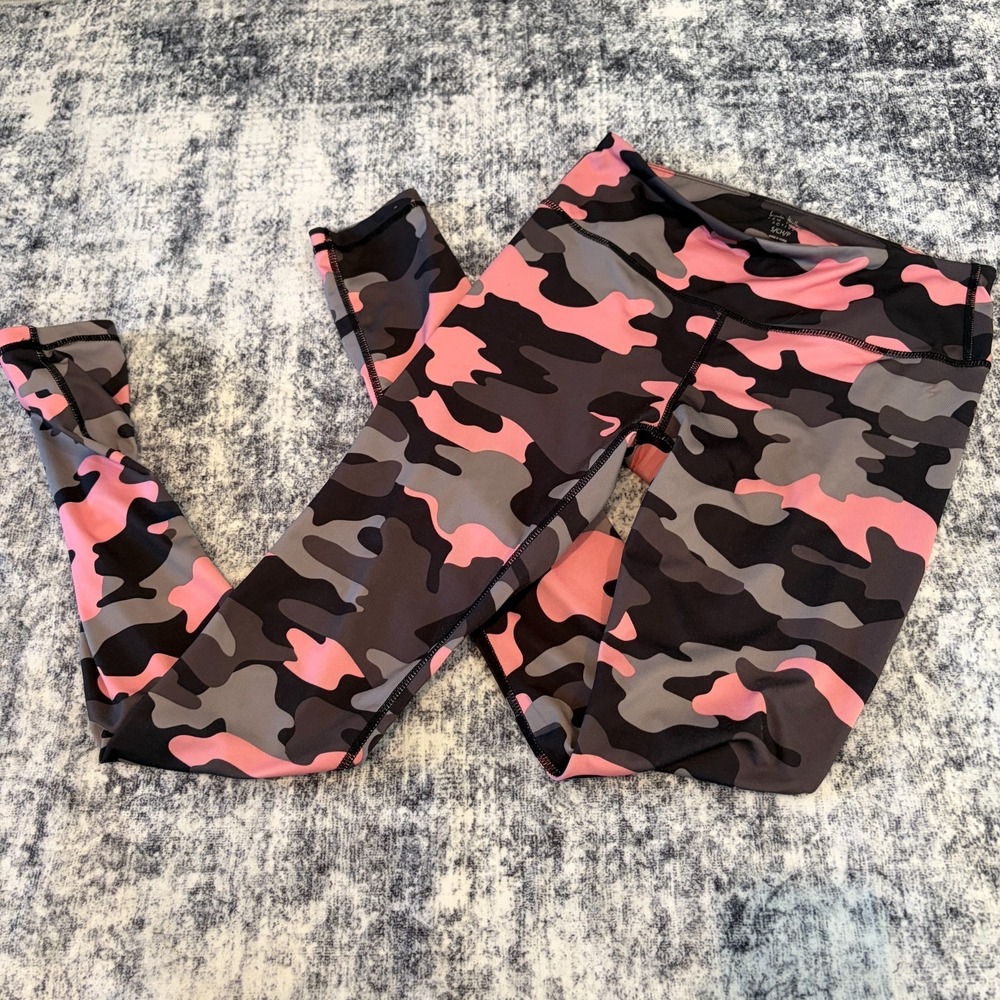 Nicole Miller NEW YORK ACTIVE Camo Print Legging Yoga Pant Activewear Size Small